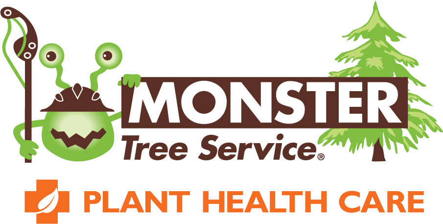 Monster Tree Service logo and Plant Health Care logo
