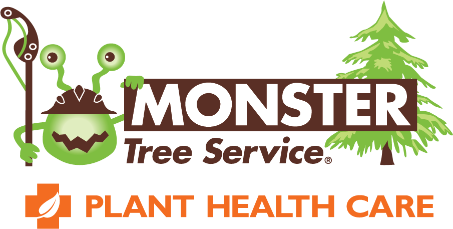 Monster Tree Service Logo with Plant Health Care