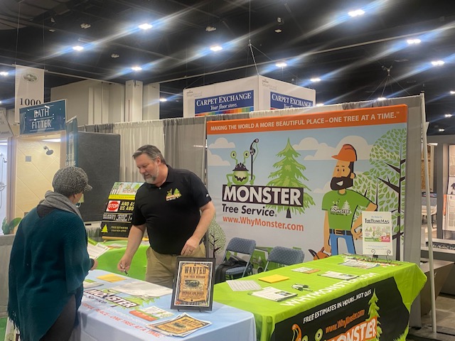 A picture of Monster tree service booth 