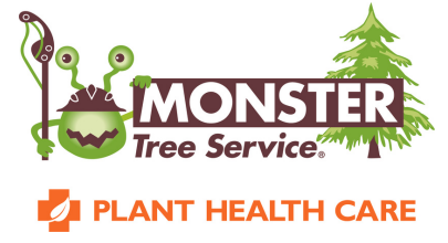 Monster Tree Service Logo with Plant Health Care
