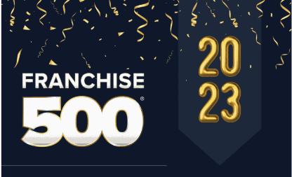 Image of the "Franchise 500 2023" logo 